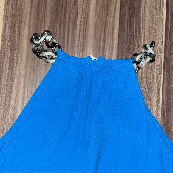 Michael Kors chain-link blue mini halter dress - Picture 12 of 13